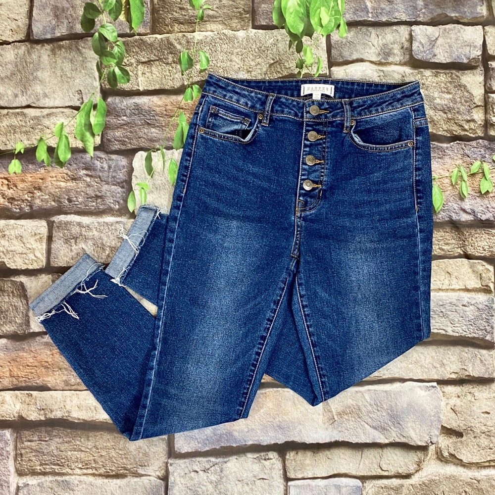 Harper Heritage High Rise Button Fly Skinny Jeans